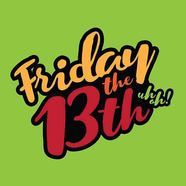 Friday the 13th type design. Friday the 13th type design. EPS 10 vector. friday the 13th stock illustrations