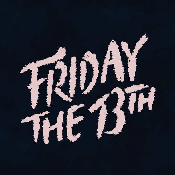 Friday the 13th. Vector handwritten lettering. Friday the 13th. Vector handwritten lettering. Vector illustration. friday the 13th stock illustrations