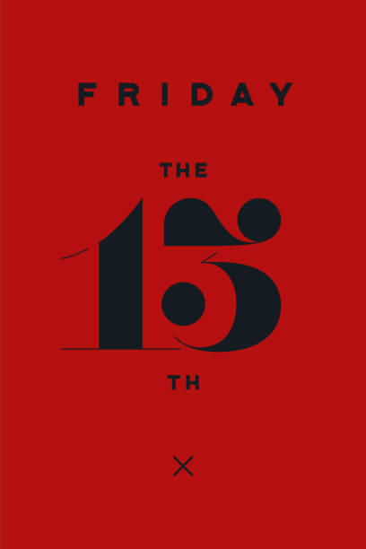 Friday the 13th Friday the 13th. Banner and poster with text Friday the 13th. Hand drawn design in red and black color. Horror typography for party holiday 13th, Friday. Banner, poster, flyer. Vector Illustration friday the 13th stock illustrations
