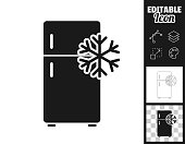 istock Fridge with snowflake. Icon for design. Easily editable 1423555713