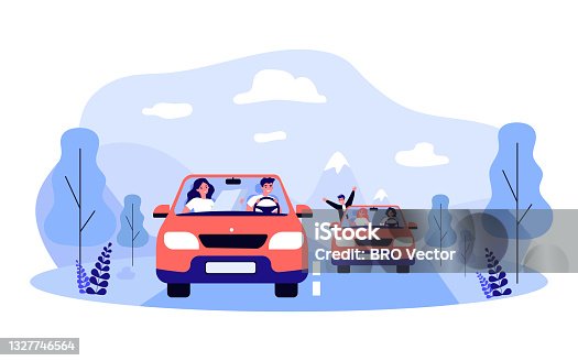 istock Friends going on road trip together 1327746564