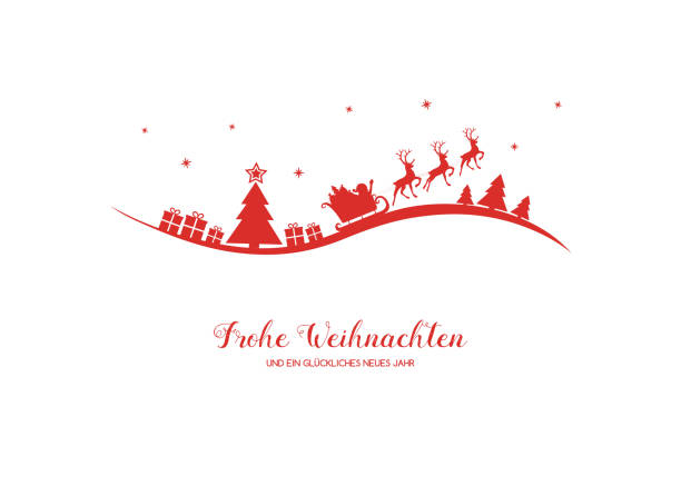фрохе вейхнахтен - в переводе с немецкого на "счастливое рождество". вектор. - weihnachten stock illustrations