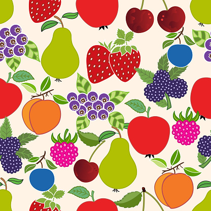Fruit seamless pattern .