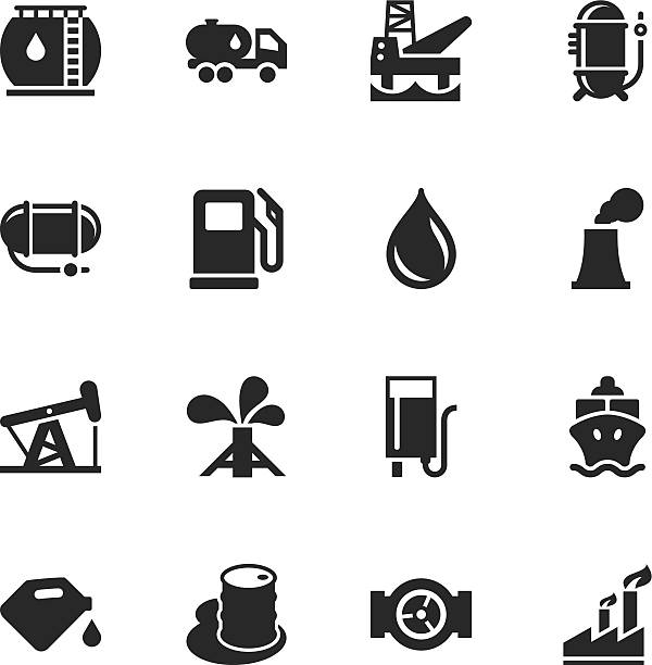 Fuel Industry Silhouette Icons Fuel Industry Silhouette Vector File Icons. truck clipart stock illustrations