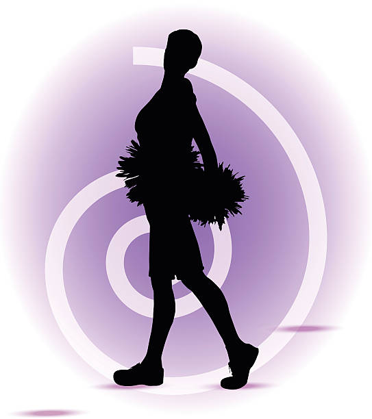 Cheerleader Bullhorn Silhouette Illustrations, Royalty-Free Vector