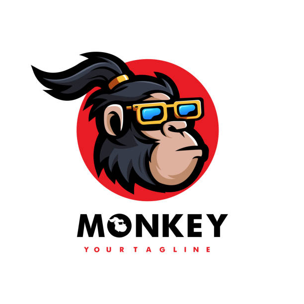 funky monkey Funky monkey mascot logo design illustration vector isolated on white background king kong monster stock illustrations