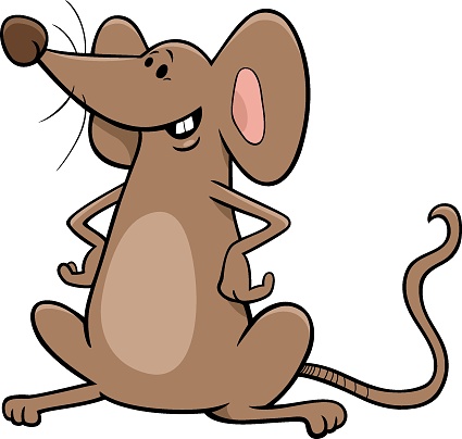 funny brown mouse comic cartoon character