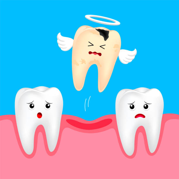 funny cute cartoon missing tooth. - losing teeth stock illustrations, clip ...