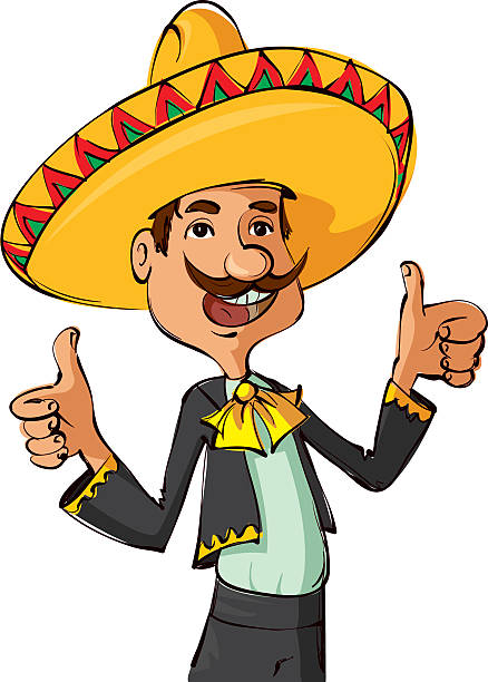 Funny Mexican Showing Thumbs Up Illustrations, Royalty ...