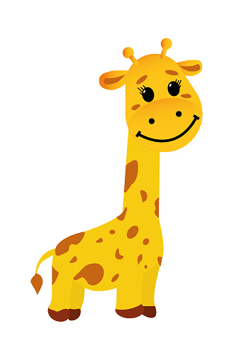 Funny smiling Giraffe - Vector illustration isolated