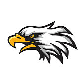 istock Furious Eagle Head Logo Mascot Vector Icon 1355235361