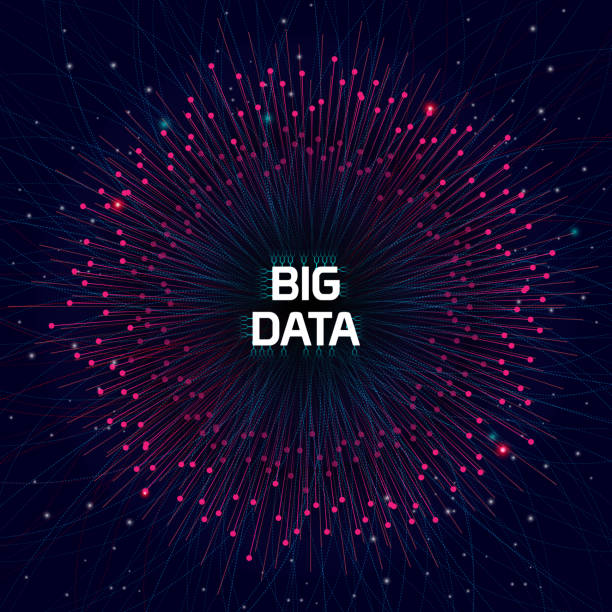 Futuristic Big Data Technology. vector art illustration