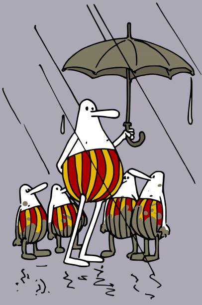 Gali-rain vector art illustration