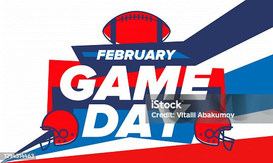 istock Game Day. American football playoff.   Party in United States. Final game of regular season. Professional team championship. Ball for american football. Sport poster. Vector illustration 1294314463
