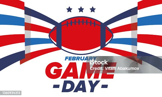 istock Game Day. American football playoff. Super Party in United States. Final game of regular season. Professional team championship. Ball for american football. Sport poster. Vector illustration 1365934313