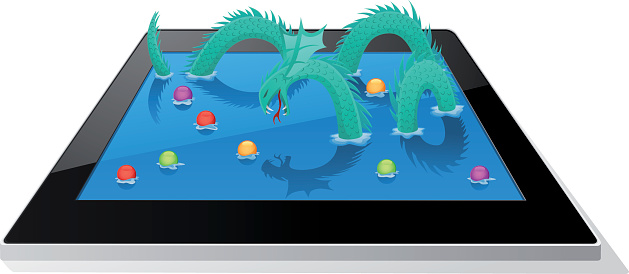 game sea dragon on tablet