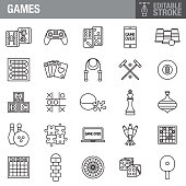 A set of editable stroke thin line icons. File is built in the CMYK color space for optimal printing. The strokes are 2pt black and fully editable, so you can adjust the stroke weight as needed for your project.