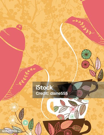 istock Garden Party or Afternoon Tea Background Template 655397114
