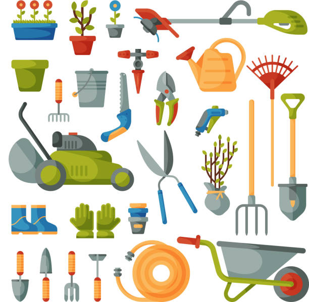 121 293 Gardening Tools Illustrations Clip Art Istock