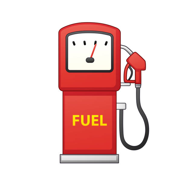 Gas filling station fuel pump Gas filling station fuel pump isolated gas pumps stock illustrations
