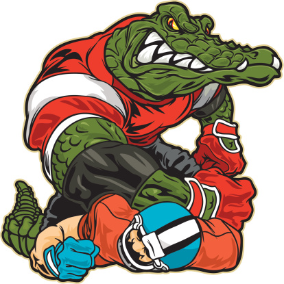 Gator Tackling Football Player Stock Illustration  Download Image Now