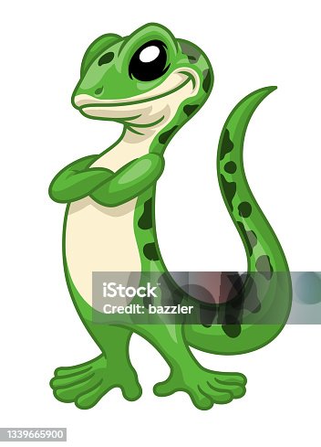 istock Gecko Funny cartoon mascot 1339665900