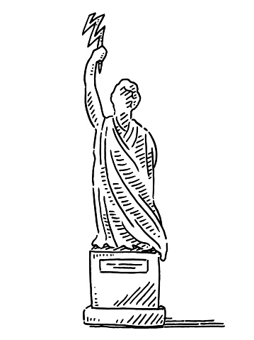 Generic Statue With Lightning Drawing