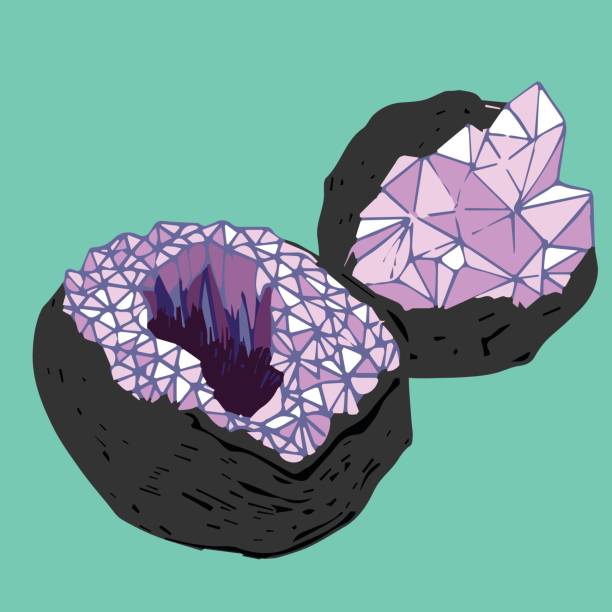 Geodes vector art illustration
