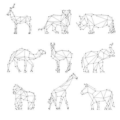 幾何学模様の動物シルエット 幾何学図形のベクターアート素材や画像を多数ご用意 Istock