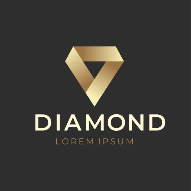 Geometric Creative Diamond Logo Concept. Vector illustration Geometric Creative Diamond Logo Concept. Vector illustration diamond shaped stock illustrations