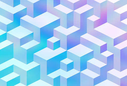 Holographic hologram foil block 3d cubes abstract seamless background abstracts.