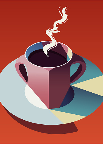 A geometric cup of coffee