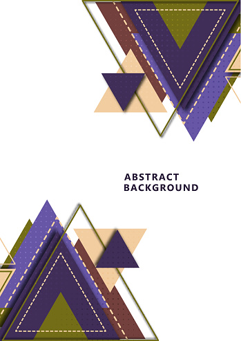 Geometric design from triangles and lines, creative concept, modern abstract background. Template for business brochure, flyer, leaflet, cover. Vector