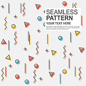 Geometric line pattern background, Elements composition, Modern vector
