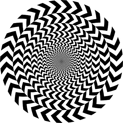 geometric optical illusion. circle pattern