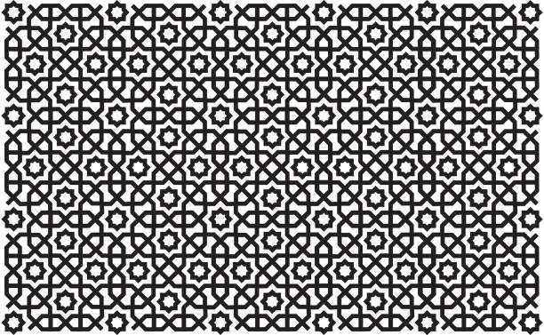 Geometric oriental / islamic seamless pattern. Geometric oriental / islamic seamless pattern. Editable vector file. arabesque position stock illustrations