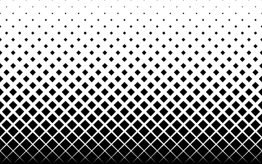 Geometric pattern based on squares on a white background.Seamless in one direction.