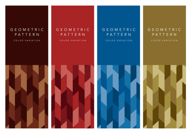 Geometric pattern design color variation Geometric pattern design color variation chocolate designs stock illustrations