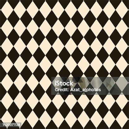 istock Geometric rhombus pattern background. Harlequin check wallpaper. 1420071138