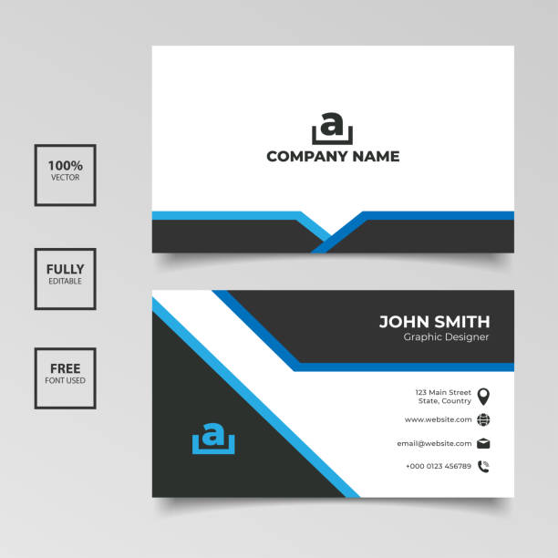 Geometry business card template Geometry business card template design. Vector illustration EPS 10 business card design stock illustrations