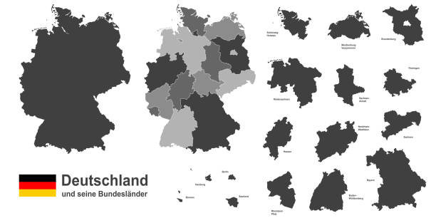 독일 및 연방 주 - 라인란트팔츠 주 stock illustrations