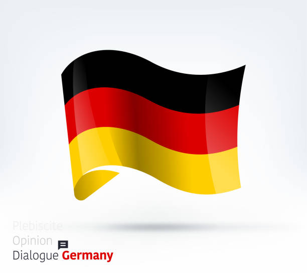 Germany Flag International Dialogue & Conflict Management Vector waving flag illustration of Germany for international dialogue and conflict management. chancellor stock illustrations