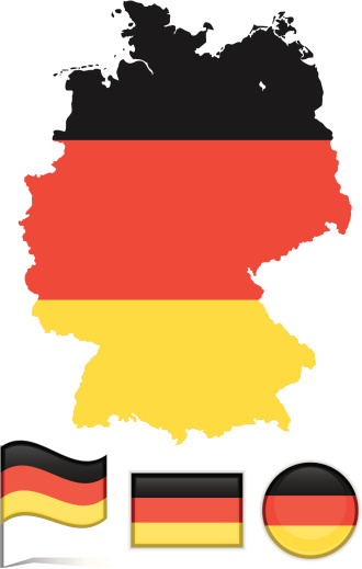 Germany Flag Map Stock Illustration - Download Image Now - iStock