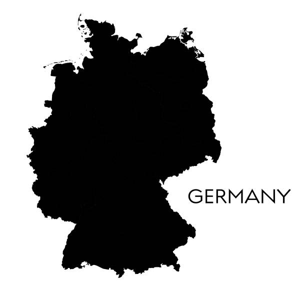 독일 지도 - 동독 stock illustrations