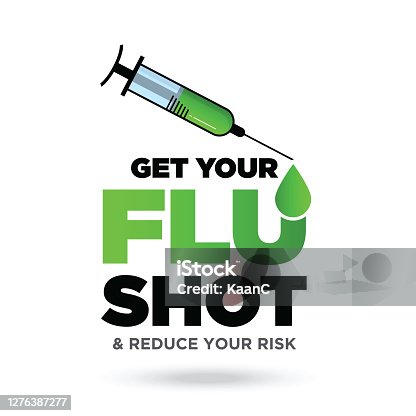 istock Get Your Flu Shot, Injecting Flu Vaccine stock illustration 1276387277