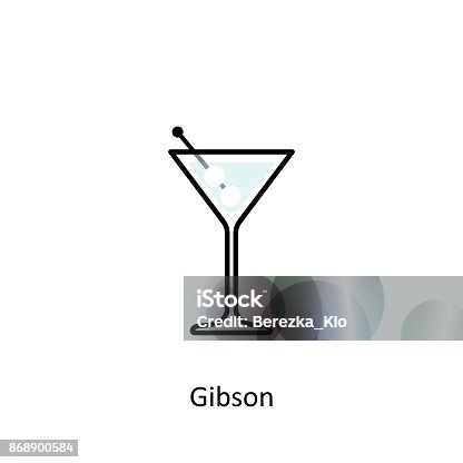 istock Gibson cocktail icon 868900584