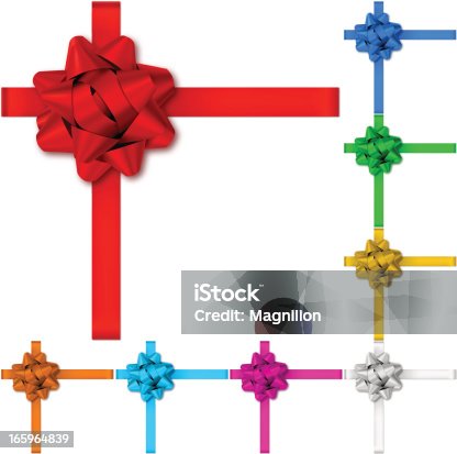 istock Gift Bows with Ribbons 165964839