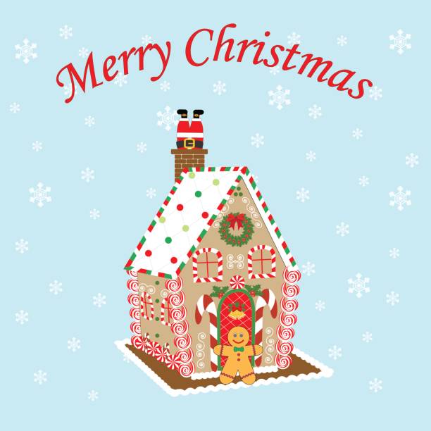 Best Gingerbread House Door Decorations Illustrations Royalty
