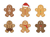 It is an illustration of a Gingerbread man variation set.