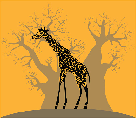 Safari Animal Stencil 9" tall Spotted Giraffe South Africa Rustic Cabin Art Sign 